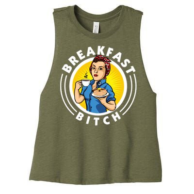 Breakfast Bitch Cool Gift Women's Racerback Cropped Tank