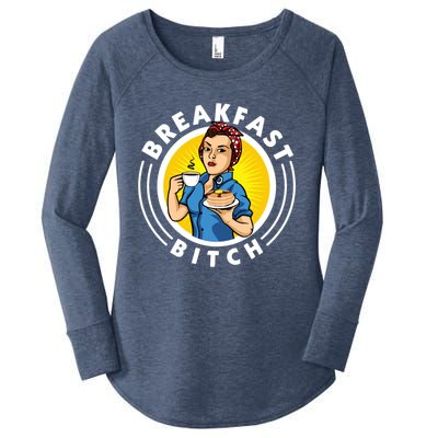 Breakfast Bitch Cool Gift Women's Perfect Tri Tunic Long Sleeve Shirt