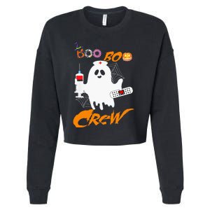 Boo Boo Crew Nurse Ghost Funny Halloween Costume Fun Gifts Cropped Pullover Crew