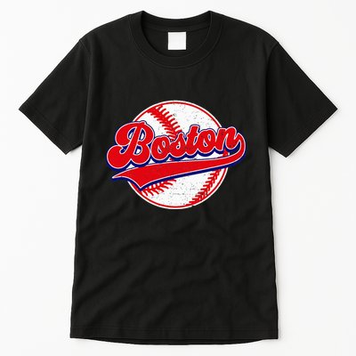 Boston Baseball Cityscape Distressed Women Tall T-Shirt