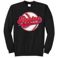 Boston Baseball Cityscape Distressed Women Tall Sweatshirt