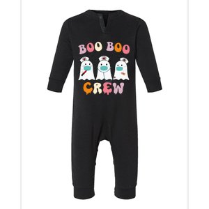 Boo Boo Crew Nurse Groovy Ghost Funny Halloween Gift Infant Fleece One Piece