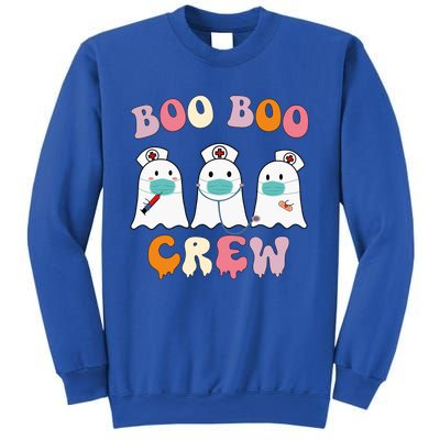 Boo Boo Crew Nurse Groovy Ghost Funny Halloween Gift Sweatshirt