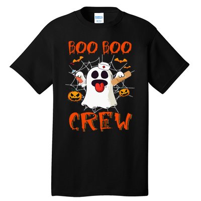 Boo Boo Crew Nurse Ghost Funny Halloween Costume Vintage Tall T-Shirt