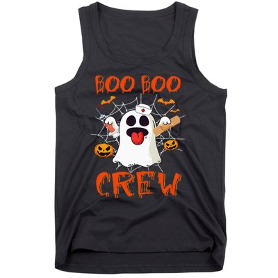 Boo Boo Crew Nurse Ghost Funny Halloween Costume Vintage Tank Top