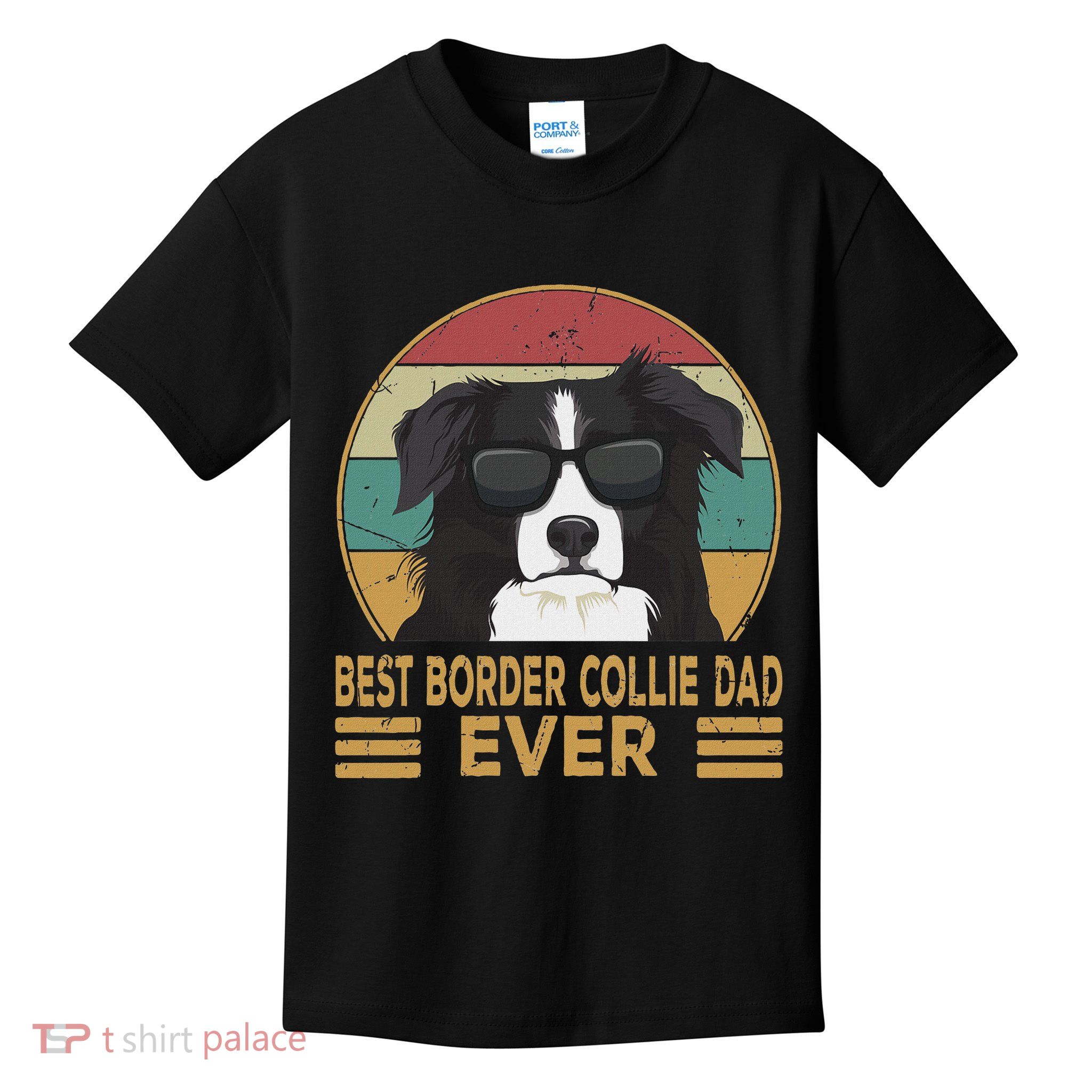Best Border Collie Dad Ever Funny Dog Gift For And Kids T-Shirt