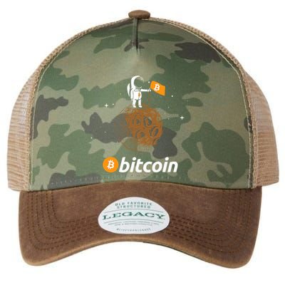 Bitcoin Btc Crypto To The Moon Featuring Astronaut Legacy Tie Dye Trucker Hat