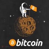 Bitcoin Btc Crypto To The Moon Featuring Astronaut Cool Comfort Performance Bucket Hat