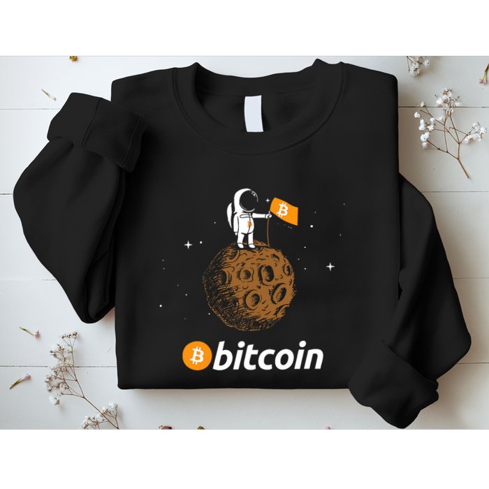 Bitcoin Btc Crypto To The Moon Featuring Astronaut Sweatshirt