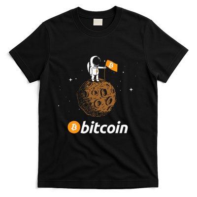Bitcoin Btc Crypto To The Moon Featuring Astronaut T-Shirt