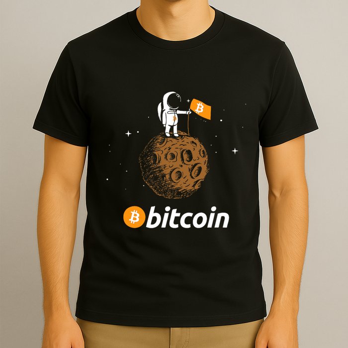Bitcoin Btc Crypto To The Moon Featuring Astronaut T-Shirt