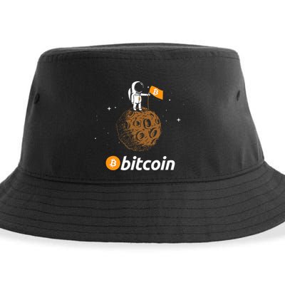 Bitcoin Btc Crypto To The Moon Featuring Astronaut Sustainable Bucket Hat