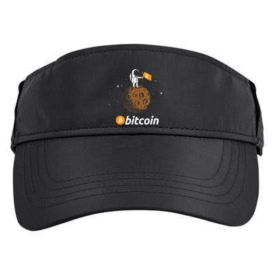 Bitcoin Btc Crypto To The Moon Featuring Astronaut Adult Drive Performance Visor