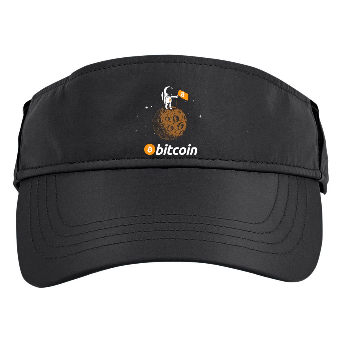 Bitcoin Btc Crypto To The Moon Featuring Astronaut Adult Drive Performance Visor