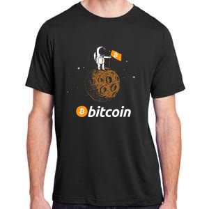 Bitcoin Btc Crypto To The Moon Featuring Astronaut Adult ChromaSoft Performance T-Shirt