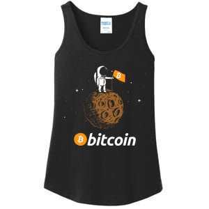 Bitcoin Btc Crypto To The Moon Featuring Astronaut Ladies Essential Tank