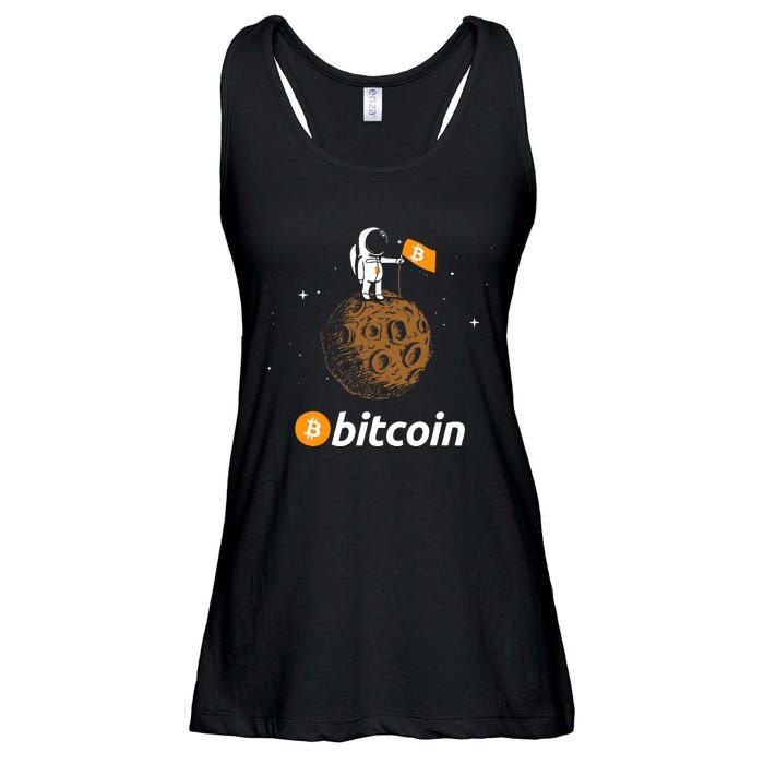 Bitcoin Btc Crypto To The Moon Featuring Astronaut Ladies Essential Flowy Tank