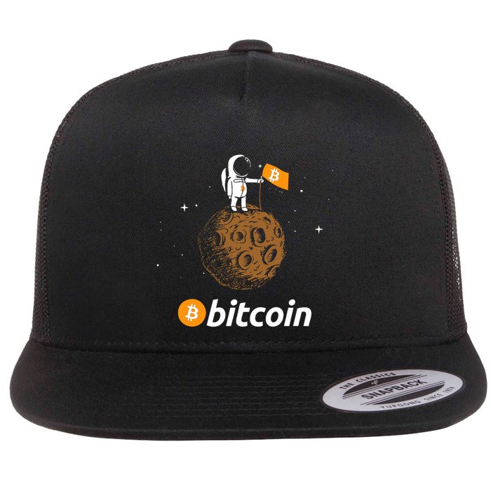 Bitcoin Btc Crypto To The Moon Featuring Astronaut Flatbill Hat