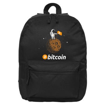 Bitcoin Btc Crypto To The Moon Featuring Astronaut 16 in Basic Backpack