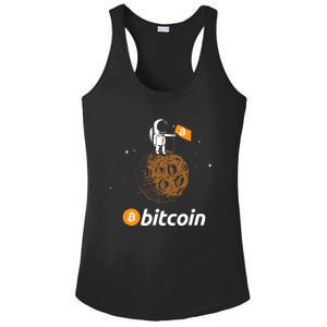 Bitcoin Btc Crypto To The Moon Featuring Astronaut Ladies PosiCharge Competitor Racerback Tank