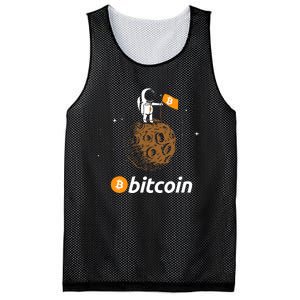 Bitcoin Btc Crypto To The Moon Featuring Astronaut Mesh Reversible Basketball Jersey Tank