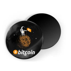 Bitcoin Btc Crypto To The Moon Featuring Astronaut Magnet