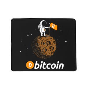 Bitcoin Btc Crypto To The Moon Featuring Astronaut Mousepad