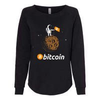 Bitcoin Btc Crypto To The Moon Featuring Astronaut Womens California Wash Sweatshirt