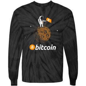 Bitcoin Btc Crypto To The Moon Featuring Astronaut Tie-Dye Long Sleeve Shirt