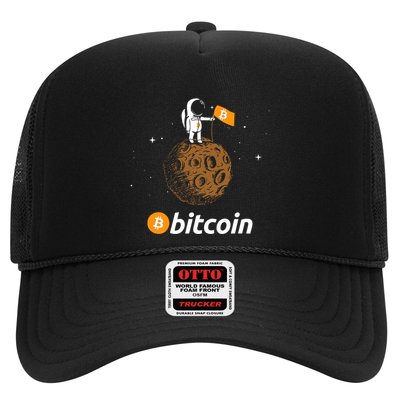 Bitcoin Btc Crypto To The Moon Featuring Astronaut Trucker Hat