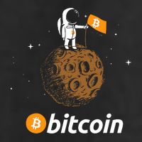 Bitcoin Btc Crypto To The Moon Featuring Astronaut Hat