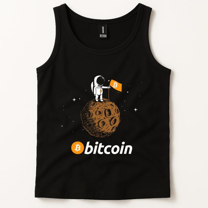 Bitcoin Btc Crypto To The Moon Featuring Astronaut Tank Top
