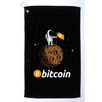Bitcoin Btc Crypto To The Moon Featuring Astronaut Golf Towel
