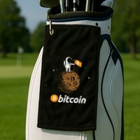 Bitcoin Btc Crypto To The Moon Featuring Astronaut Golf Towel