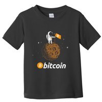 Bitcoin Btc Crypto To The Moon Featuring Astronaut Toddler T-Shirt