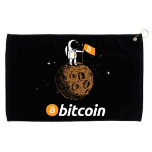 Bitcoin Btc Crypto To The Moon Featuring Astronaut Grommeted Golf Towel