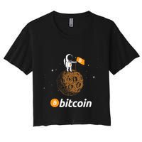 Bitcoin Btc Crypto To The Moon Featuring Astronaut Crop Top