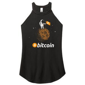 Bitcoin Btc Crypto To The Moon Featuring Astronaut Women's Perfect Tri Rocker Tank