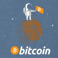 Bitcoin Btc Crypto To The Moon Featuring Astronaut Garment-Dyed Sweatshirt