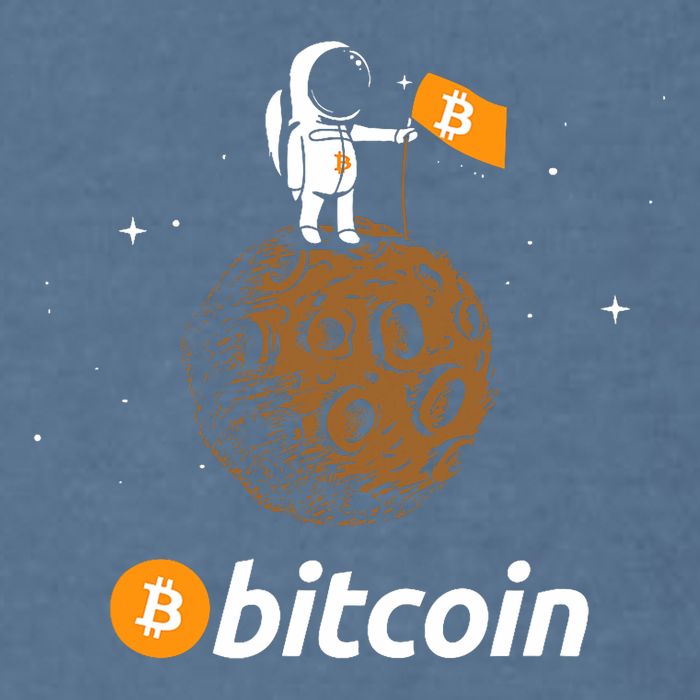 Bitcoin Btc Crypto To The Moon Featuring Astronaut Garment-Dyed Sweatshirt