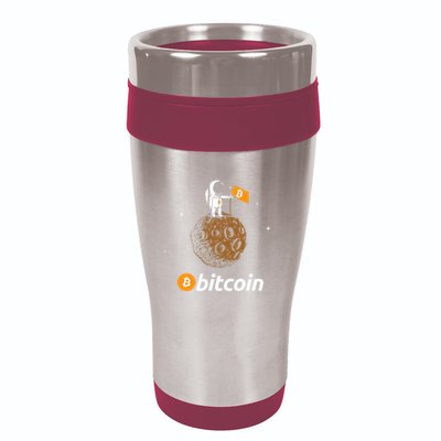Bitcoin Btc Crypto To The Moon Featuring Astronaut 16oz Travel Tumbler