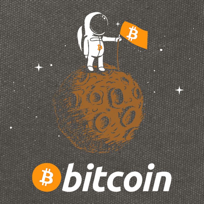 Bitcoin Btc Crypto To The Moon Featuring Astronaut Cotton Canvas Backpack