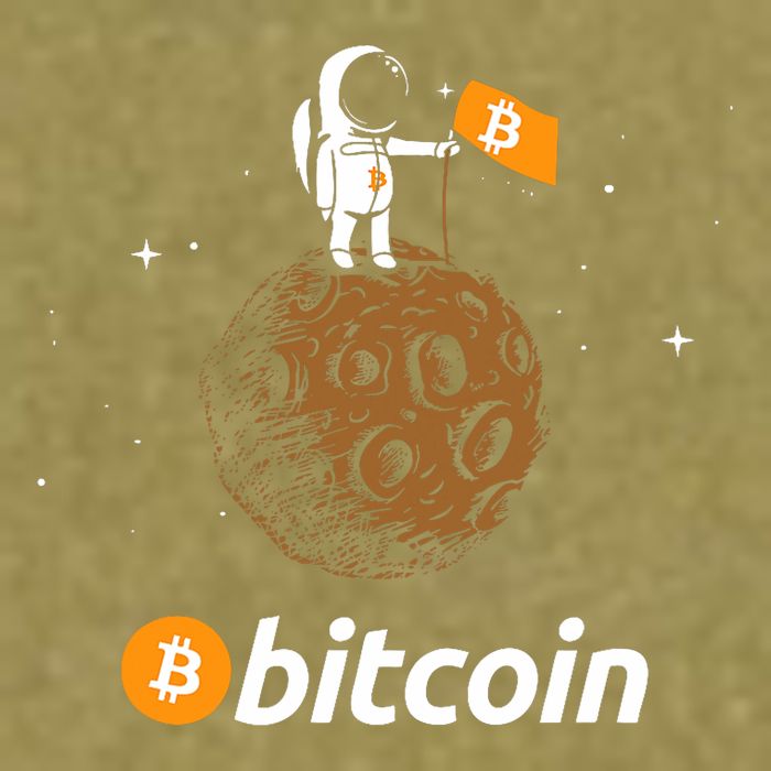 Bitcoin Btc Crypto To The Moon Featuring Astronaut Garment-Dyed Women's Muscle Tee