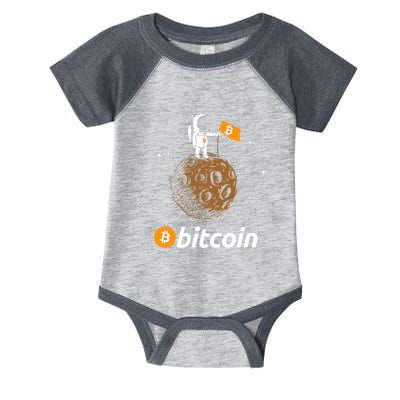 Bitcoin Btc Crypto To The Moon Featuring Astronaut Infant Baby Jersey Bodysuit