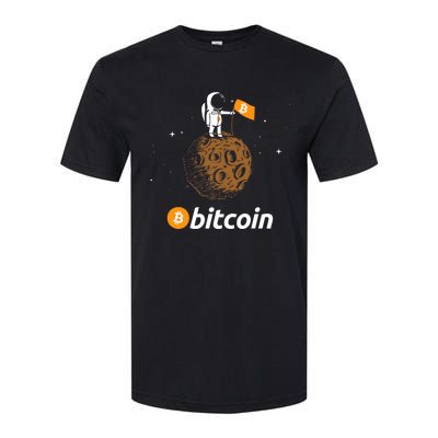 Bitcoin Btc Crypto To The Moon Featuring Astronaut Softstyle® CVC T-Shirt