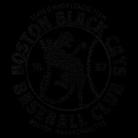 Boston Black Cats Baseball Retro Minor League Baseball Team Button