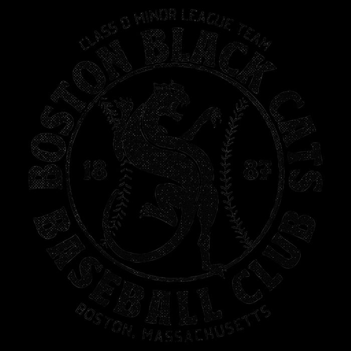 Boston Black Cats Baseball Retro Minor League Baseball Team Button