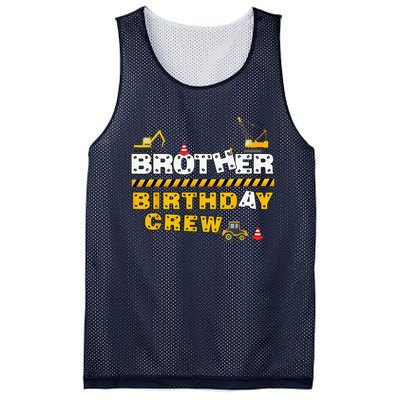 Brother Birthday Crew Construction Family Birthday Party Mesh Reversible Basketball Jersey Tank