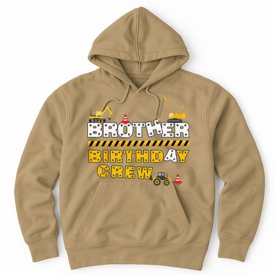 Brother Birthday Crew Construction Family Birthday Party Hoodie