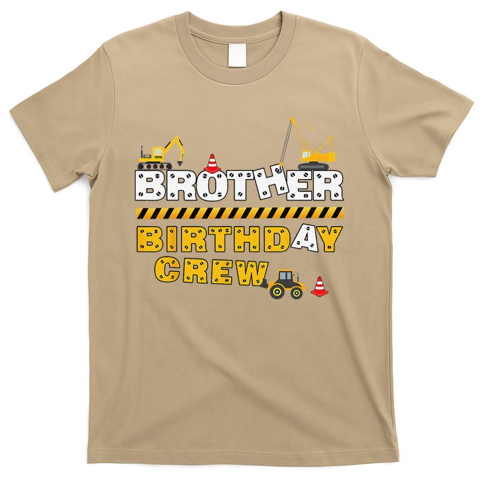 Brother Birthday Crew Construction Family Birthday Party T-Shirt